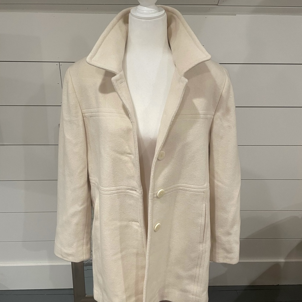 Winter White Wool Coat